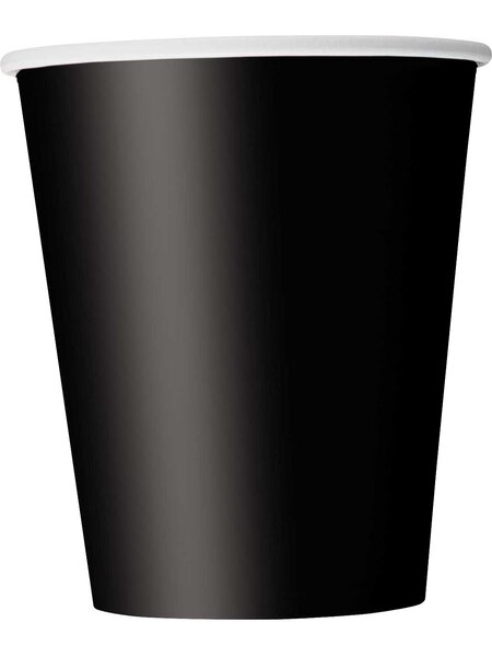 Zwarte bekers 8x