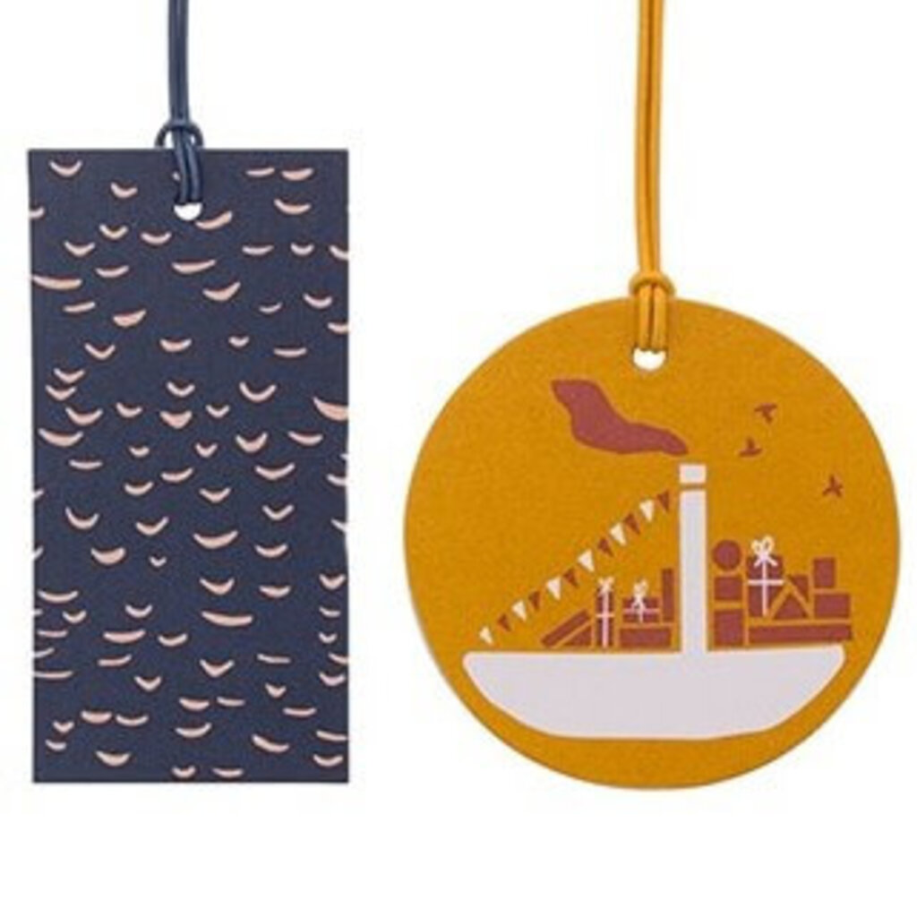 Label sinterklaas geel 5x