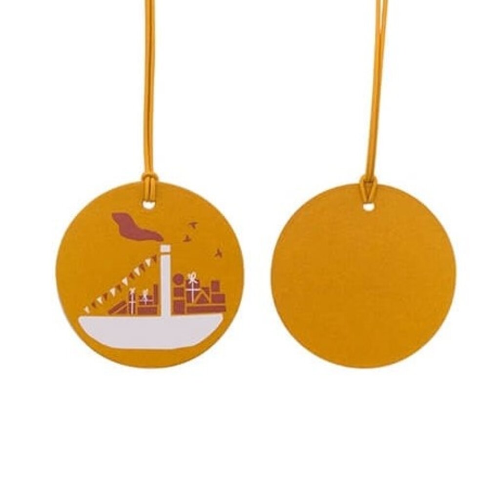 Label sinterklaas geel 5x