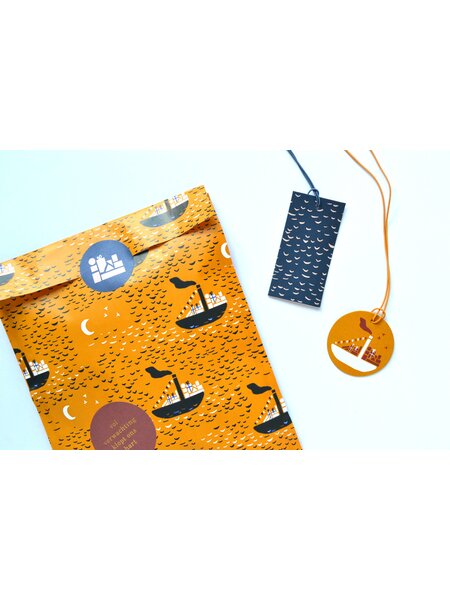Label sinterklaas geel 5x