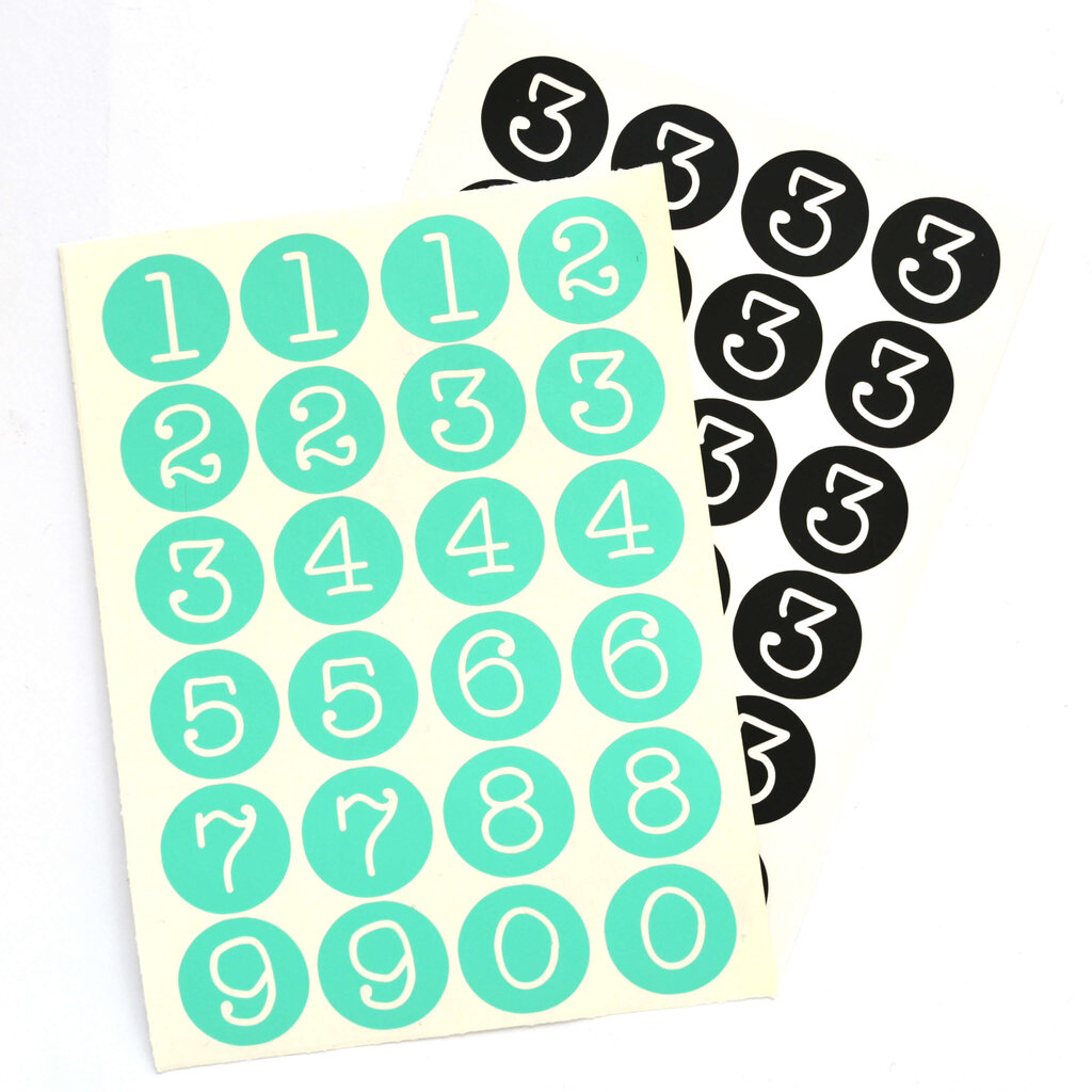 Stickers cijfers cirkel