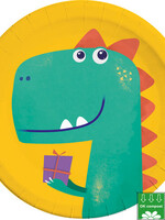 Dino bordjes geel (8x)