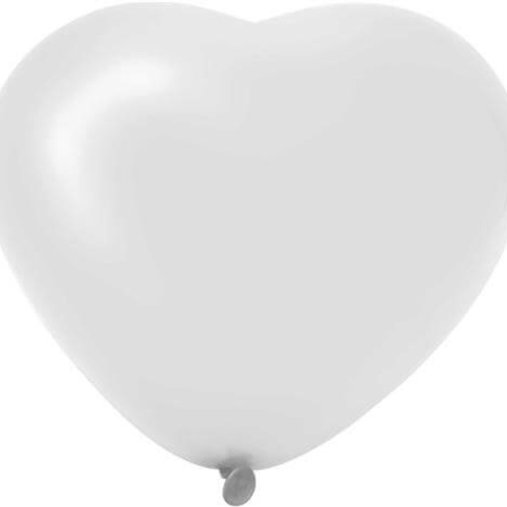 Harten ballonnen wit