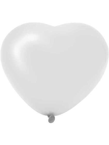 Harten ballonnen wit