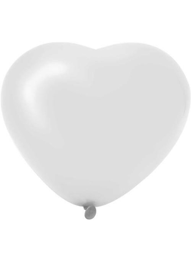Harten ballonnen wit