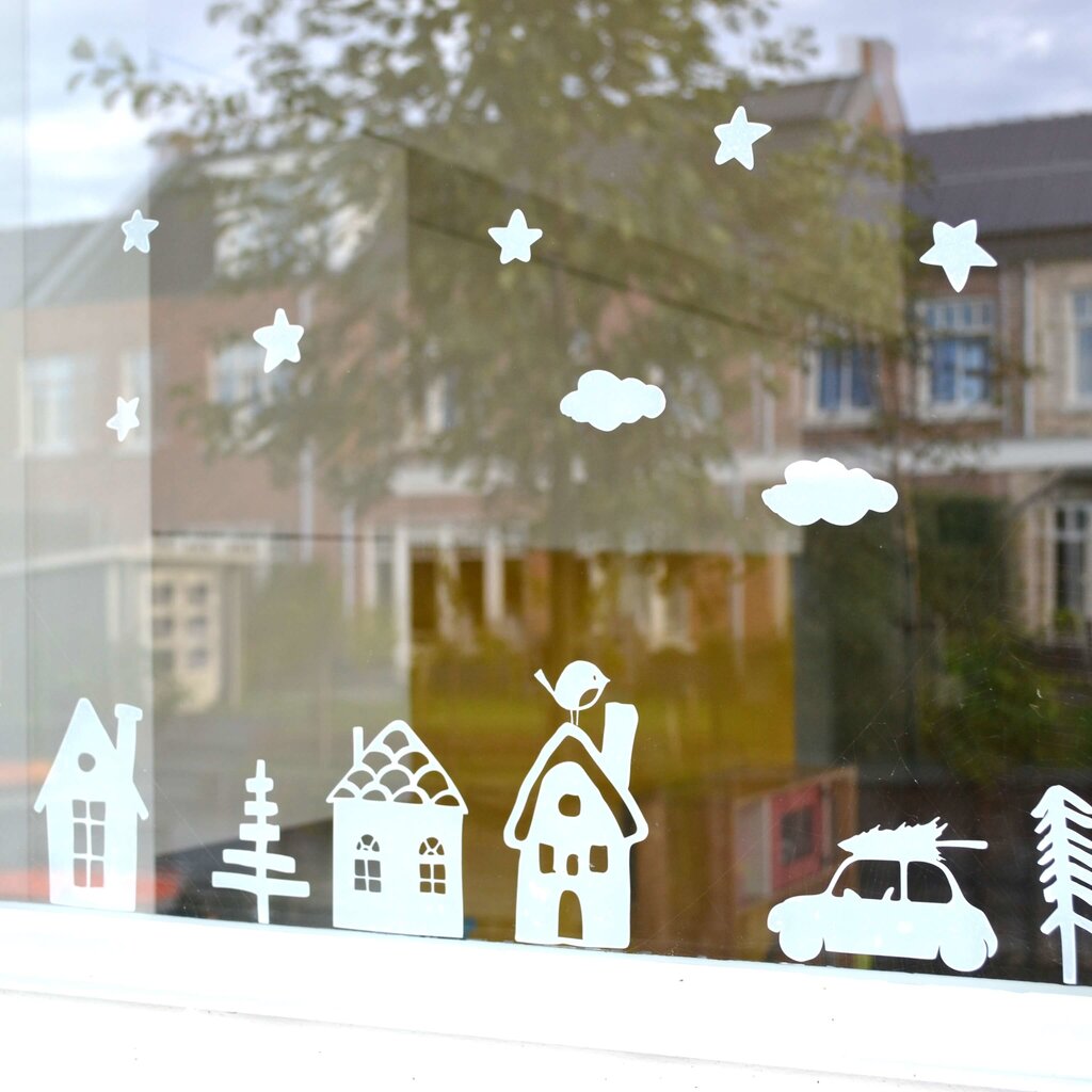 Raamsticker kerst (herbruikbaar)