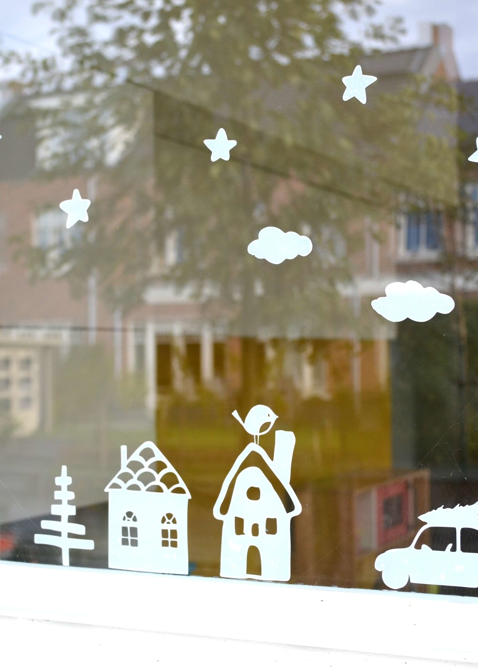 Raamsticker kerst (herbruikbaar)