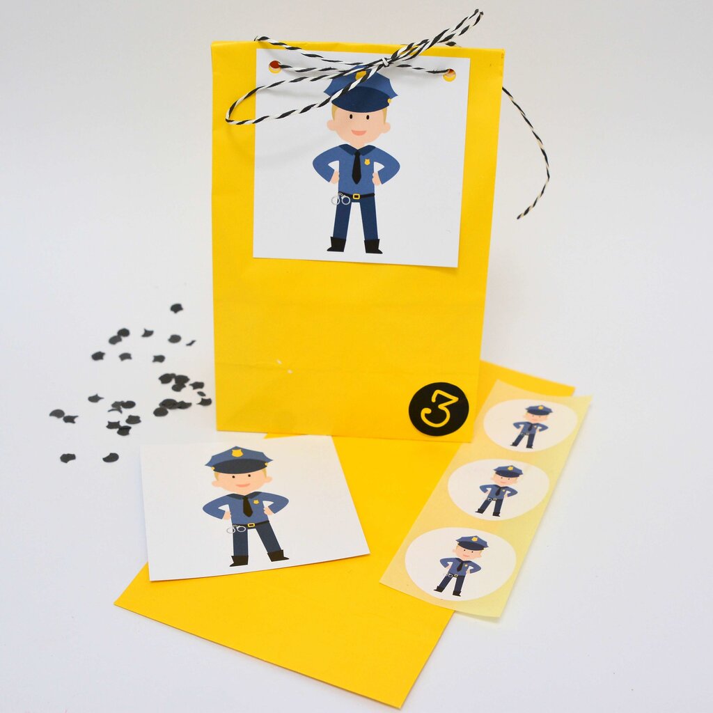 Traktatie kaartjes Politie 10x