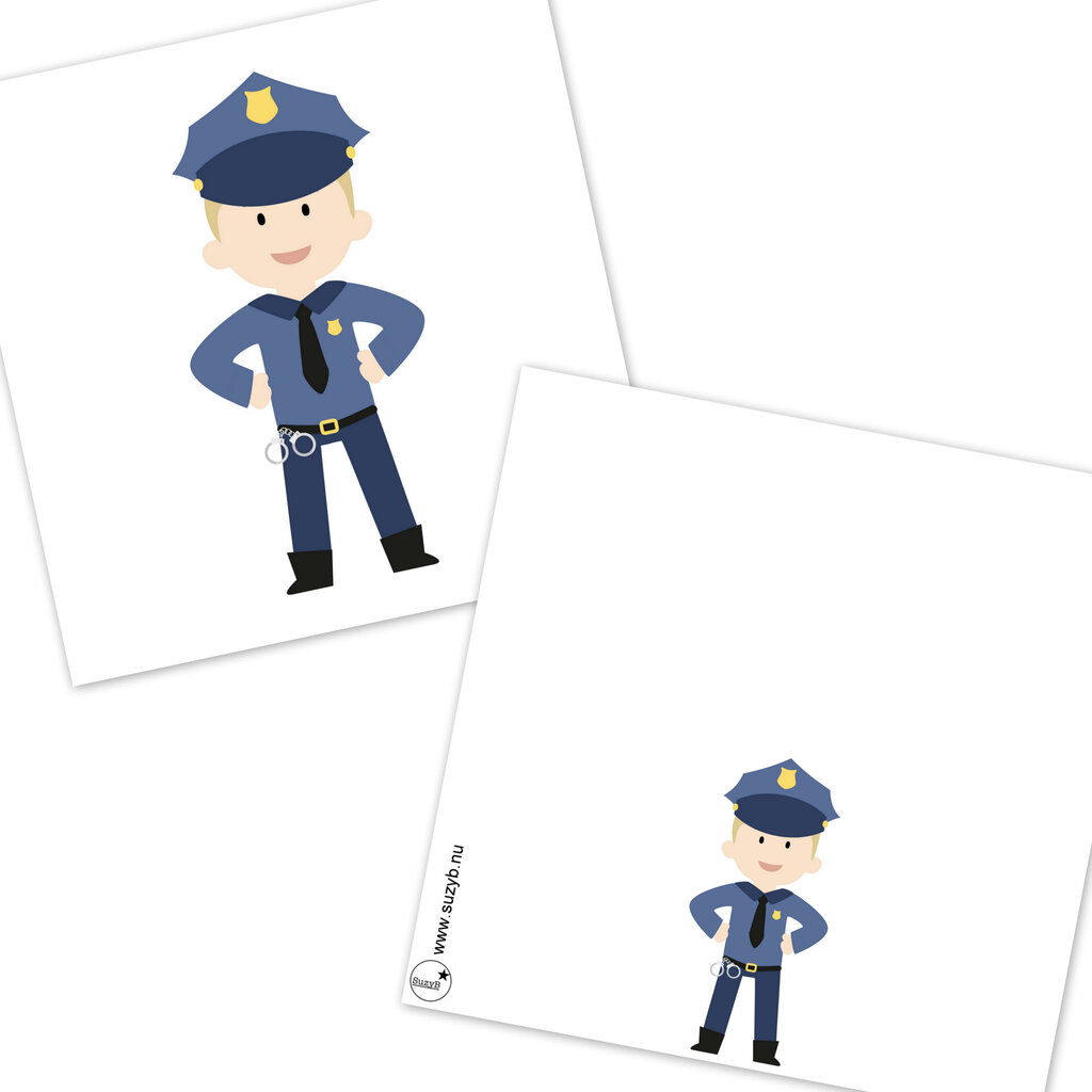 Traktatie kaartjes Politie 10x