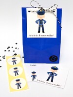 Traktatie kaartjes Politie afscheid 10x