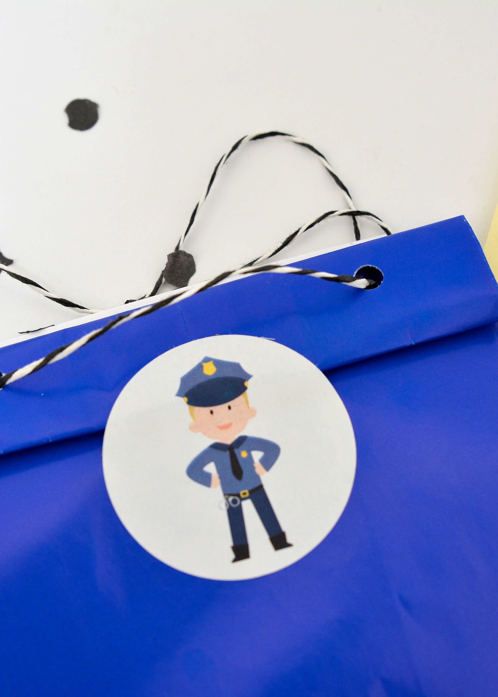 Traktatie kaartjes Politie afscheid 10x