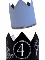 Krijtbordkroon blauw