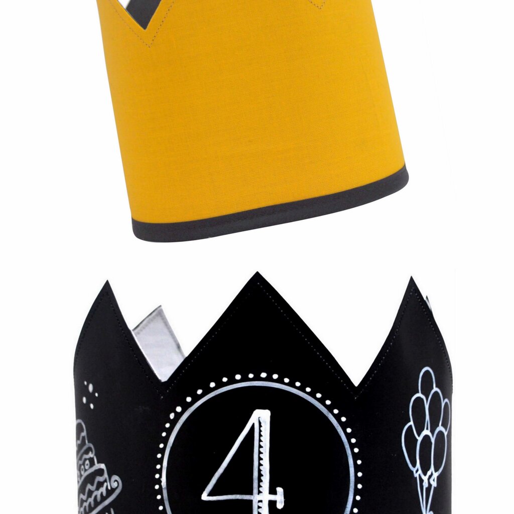 Krijtbordkroon geel
