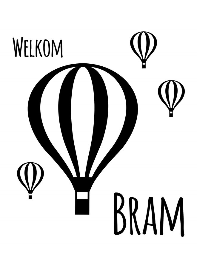 Luchtballon met naam