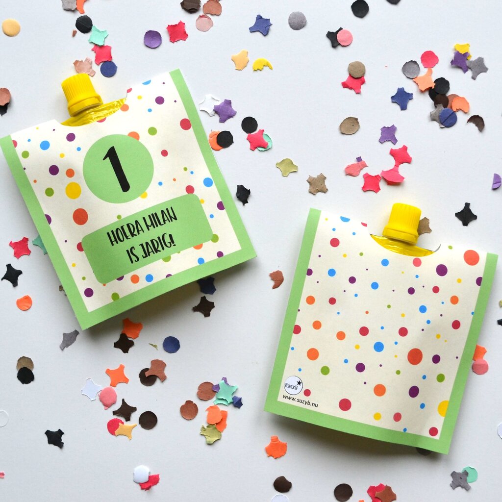 Knijpfruitwikkel Confetti (Printable)