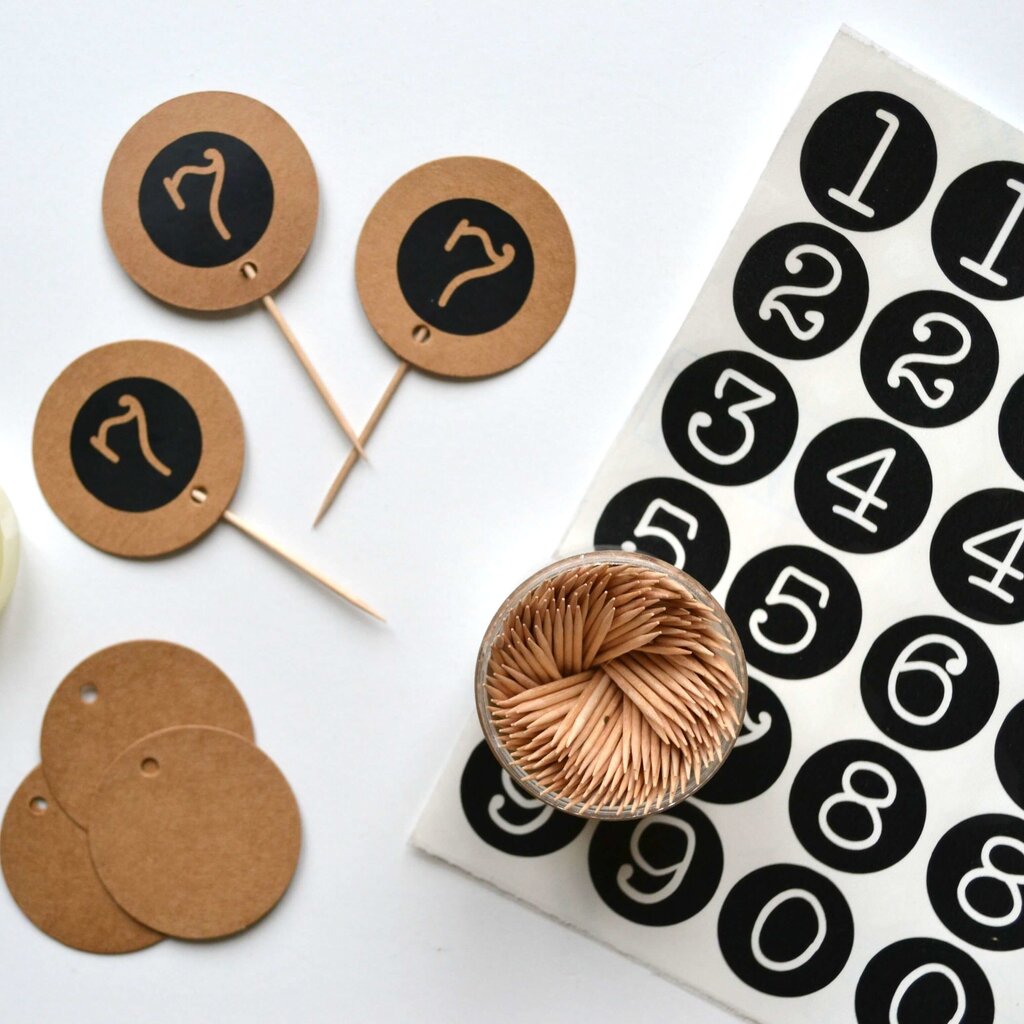 Stickers cijfers cirkel