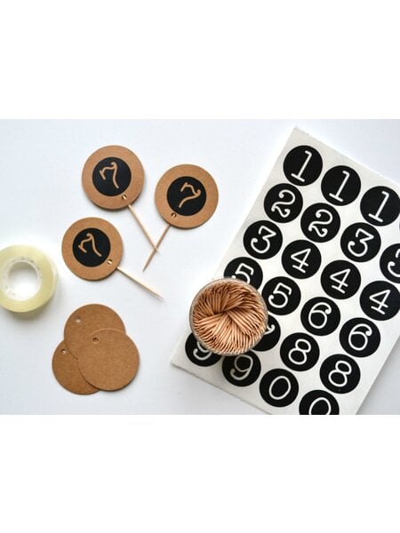 Stickers cijfers cirkel