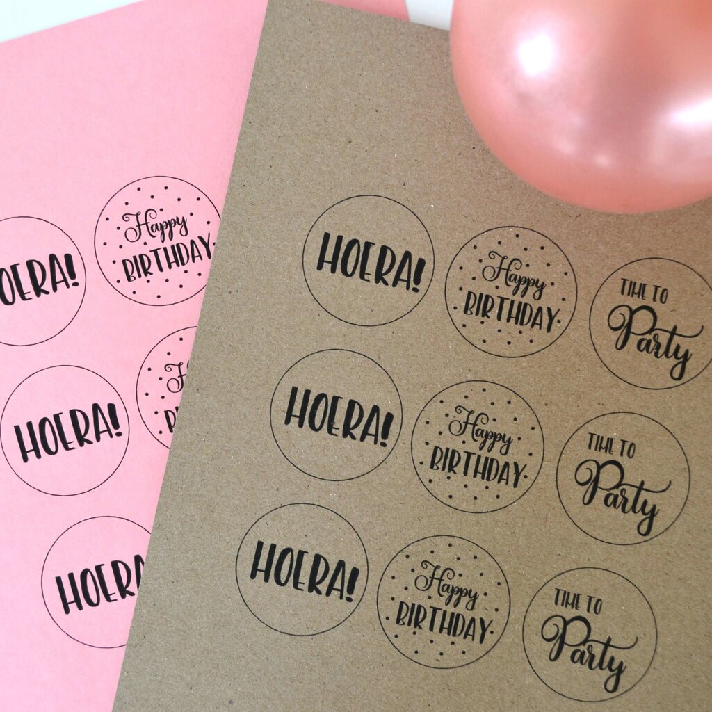 Printable Cadeaulabels Feest 1