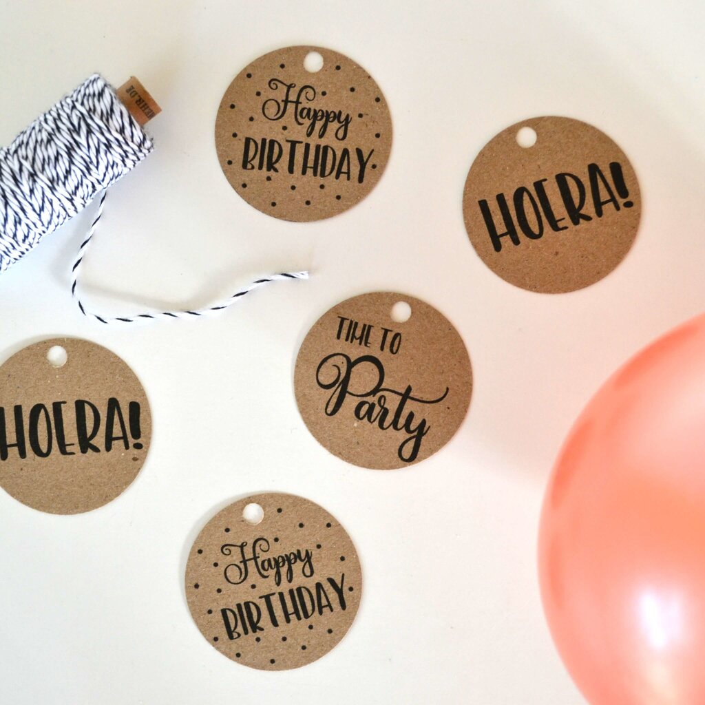 Printable Cadeaulabels Feest 1