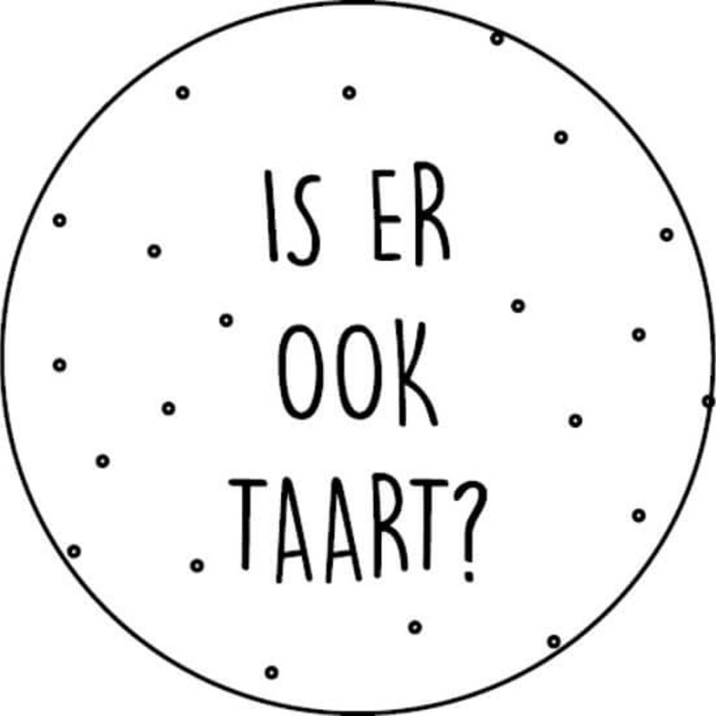 Sluitsticker - Is er ook taart? 10x