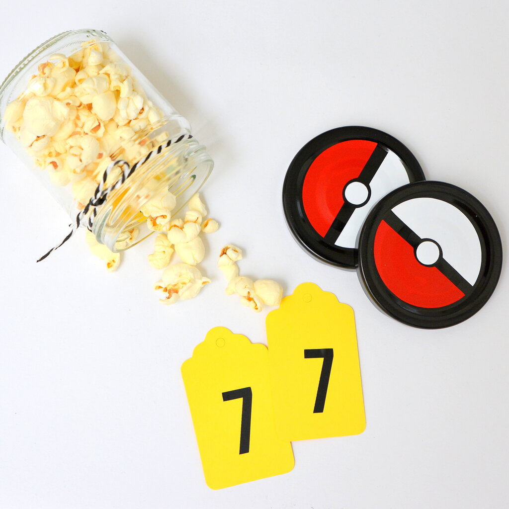 Stickers voor een Pokemon traktatie