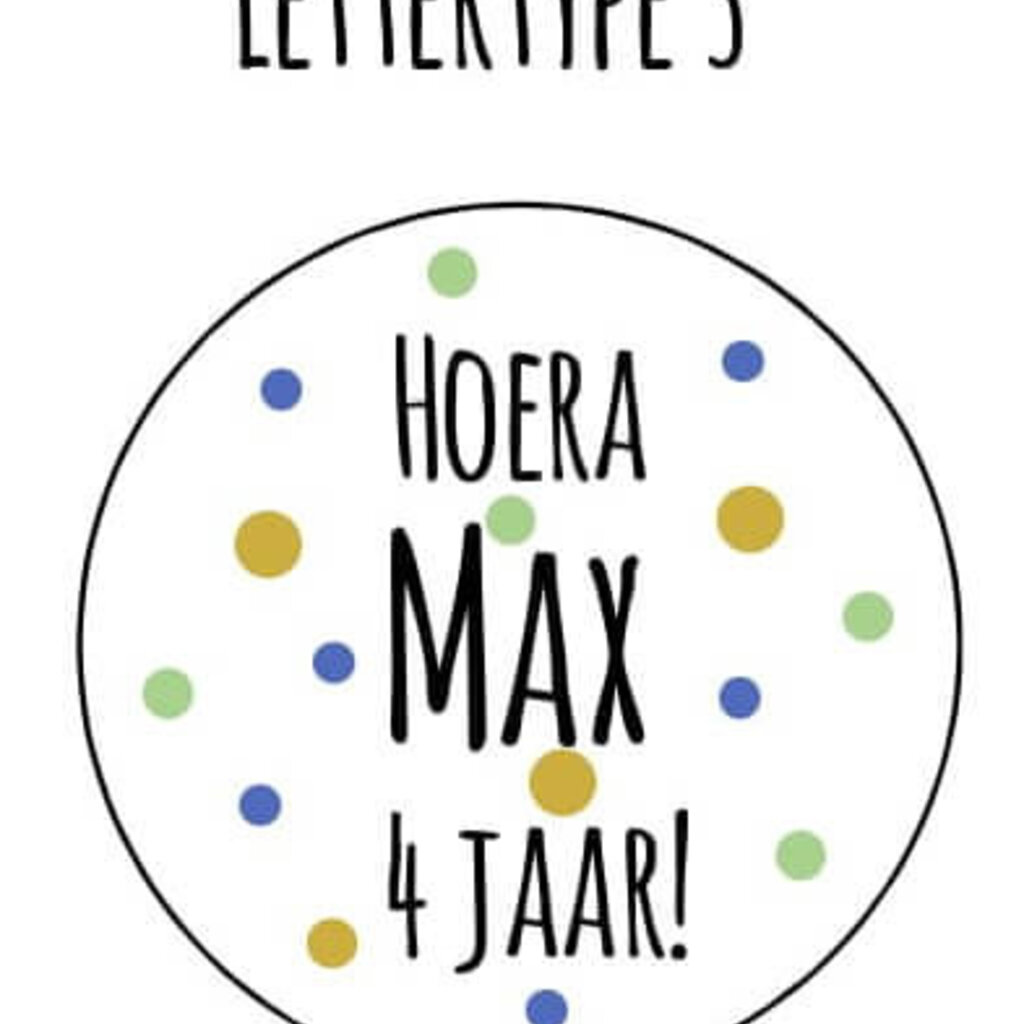 Verjaardagslabels blauw groen mosterd (Printable)