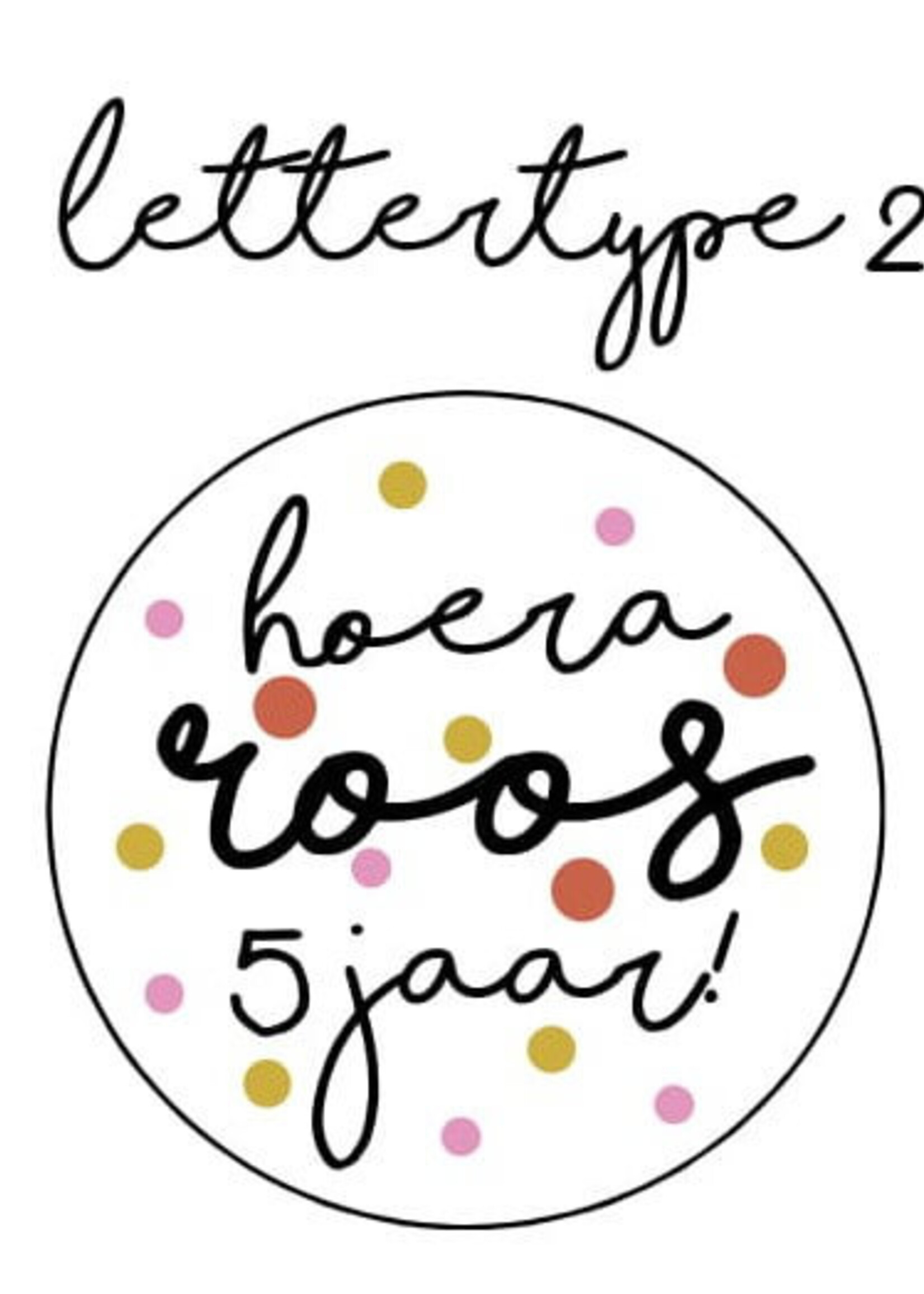 Verjaardagslabels roze mosterd roest (Printable)