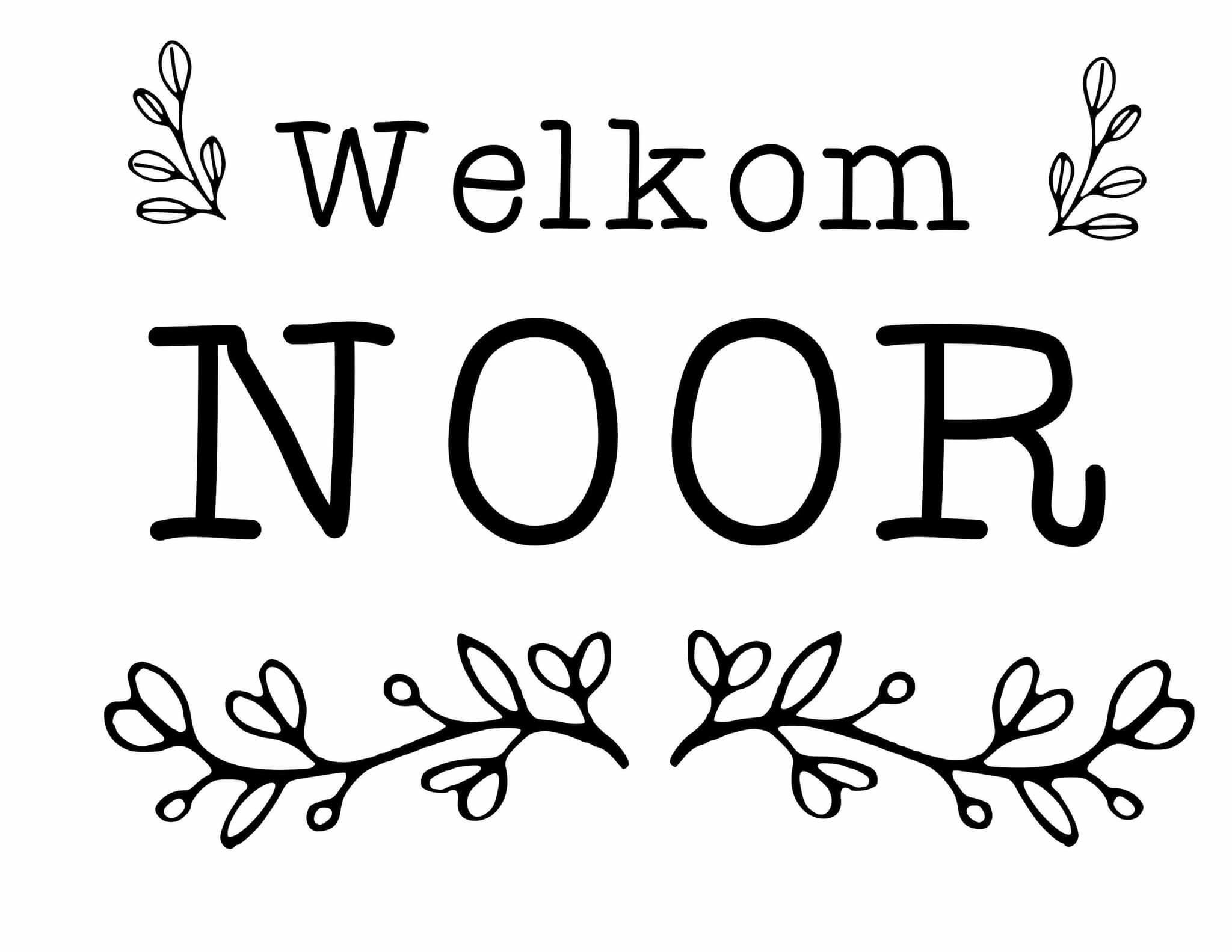 kraamcadeautje met naam sticker