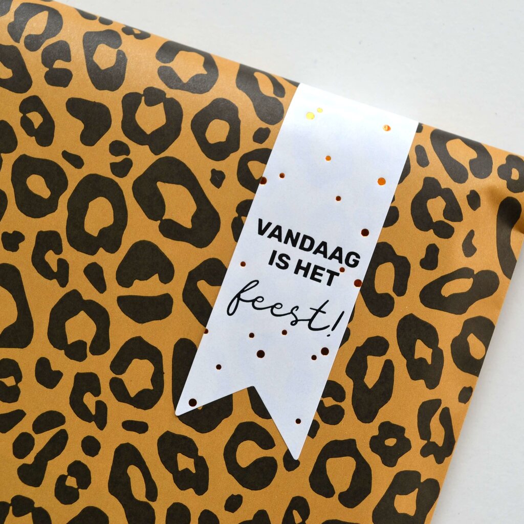 Sluitsticker vaantje - Vandaag is het feest! 5x