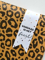 Sluitsticker vaantje - Vandaag is het feest! 5x