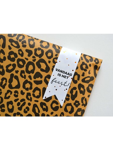Sluitsticker vaantje - Vandaag is het feest! 5x