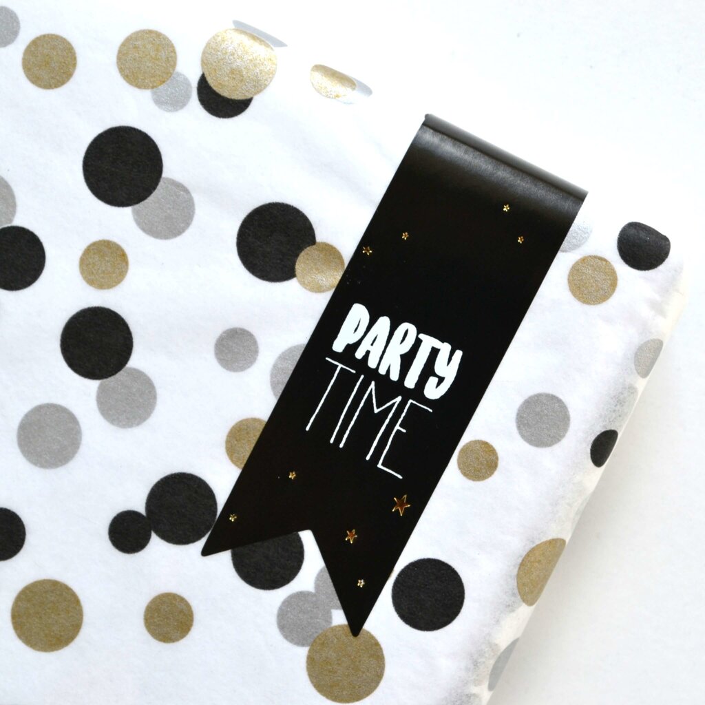 Sluitsticker vaantje - Party time 5x