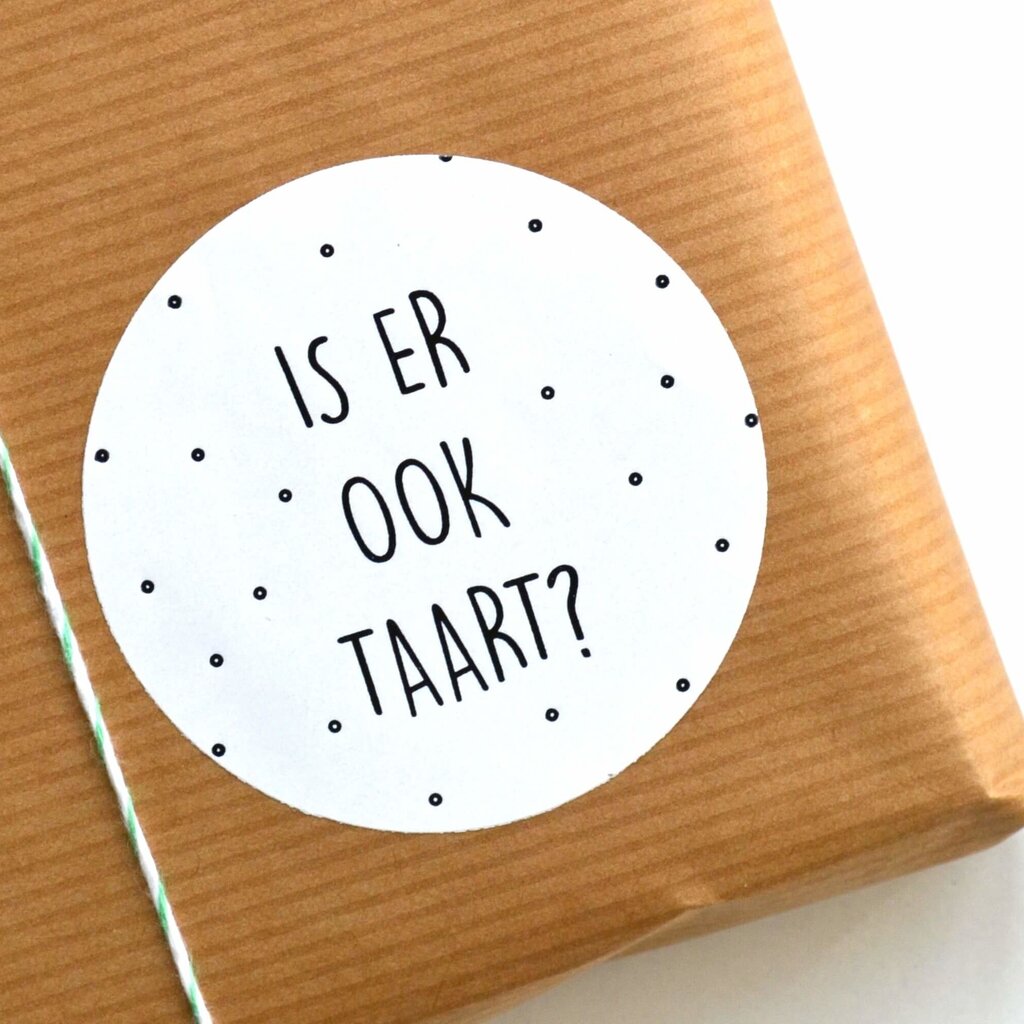 Sluitsticker - Is er ook taart? 10x