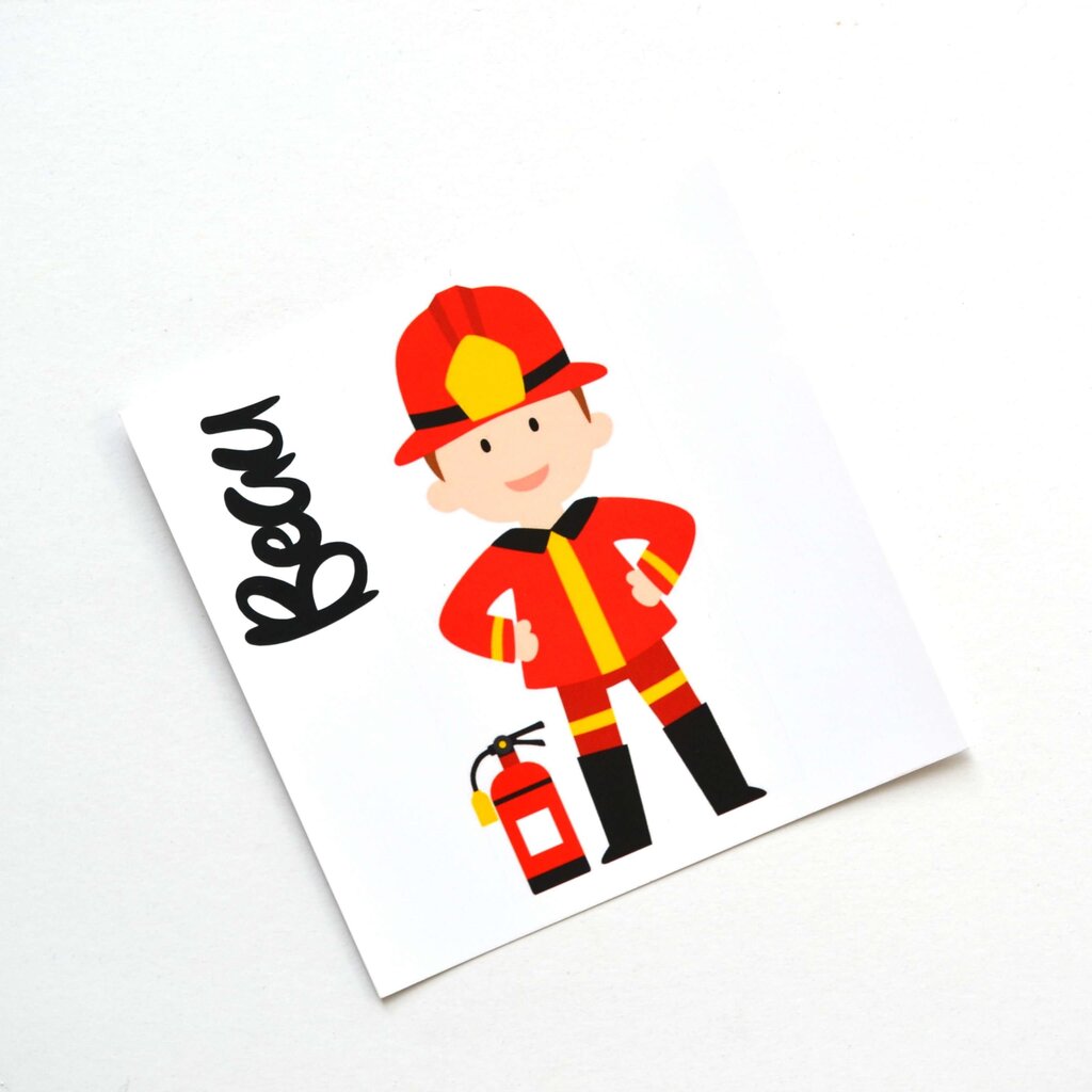 Traktatie kaartjes brandweer 10x