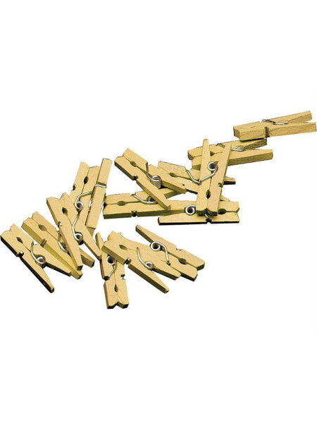 Mini knijpertjes goud 20x