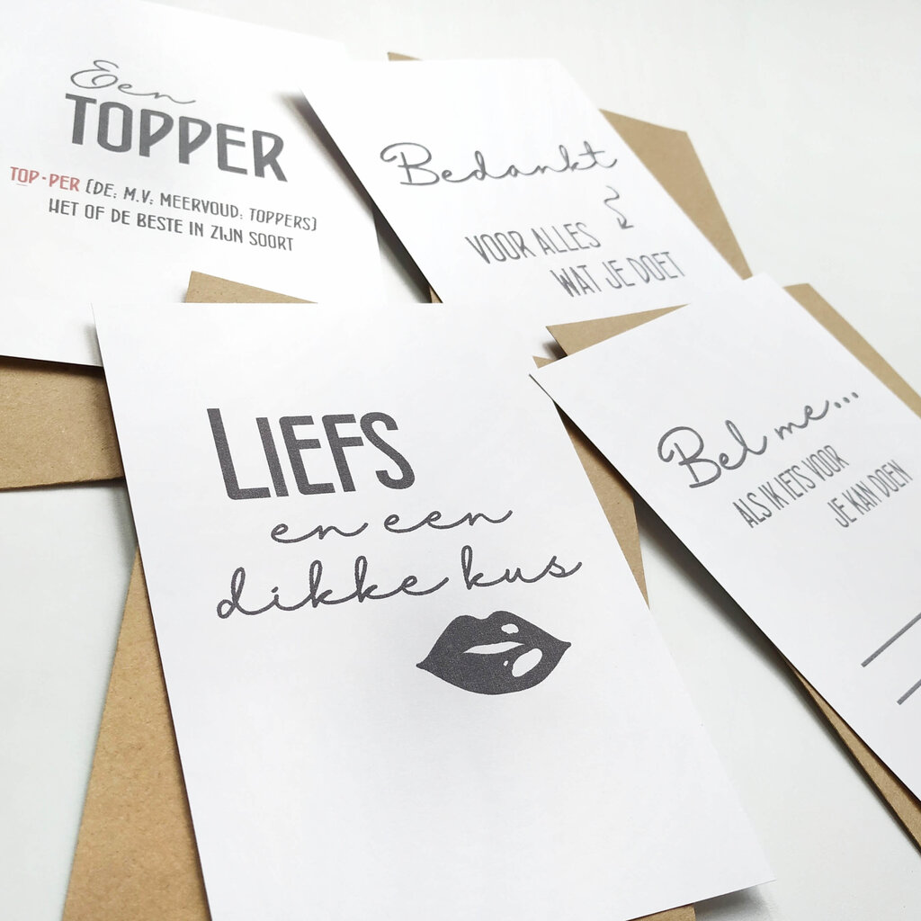 Printable lief kaartje