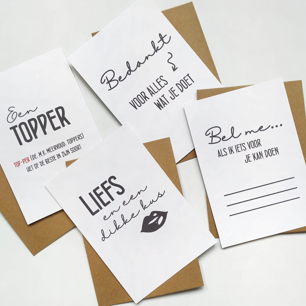 Printable lief kaartje