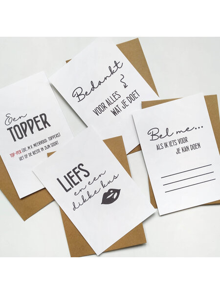 Printable lief kaartje