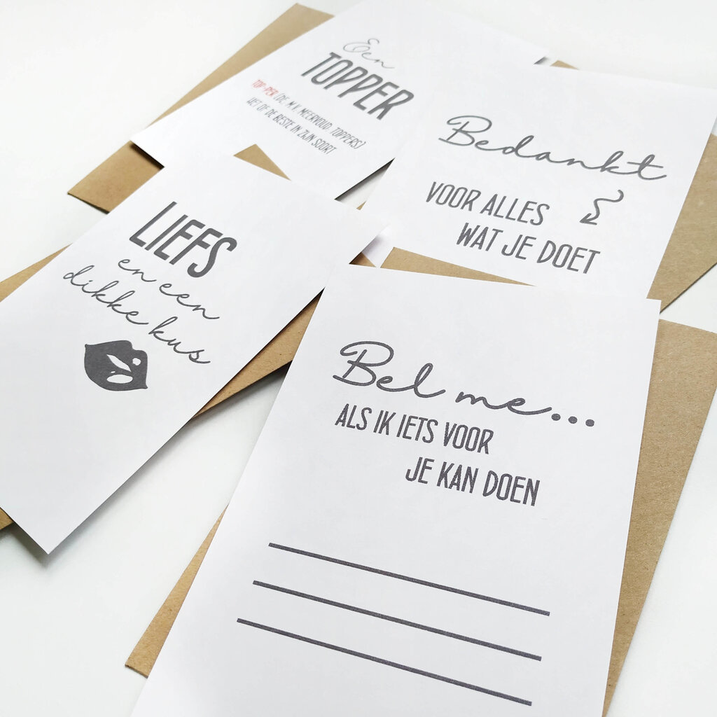 Printable lief kaartje