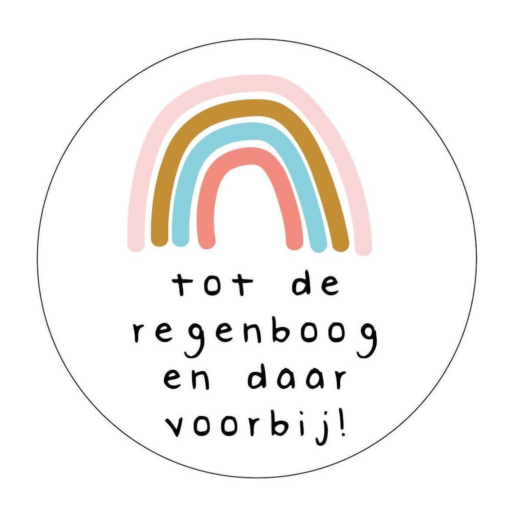 Sluitsticker - Tot de regenboog en daar voorbij! 10x