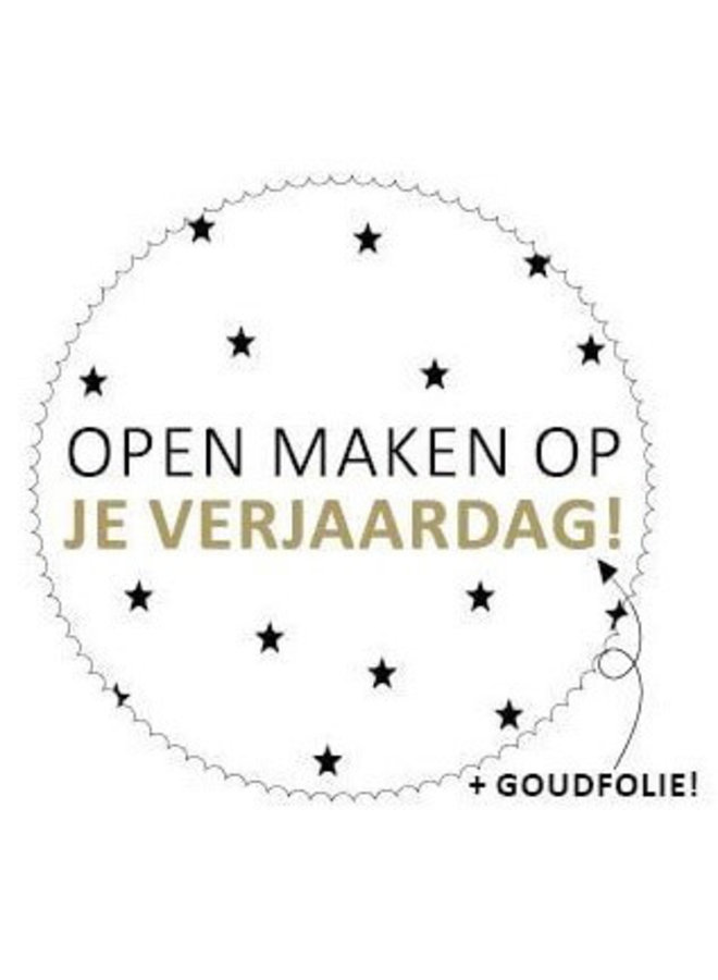 Sluitsticker - Open maken op je verjaardag 10x