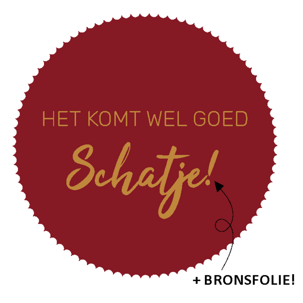 Sluitsticker - Het komt wel goed schatje! 10x