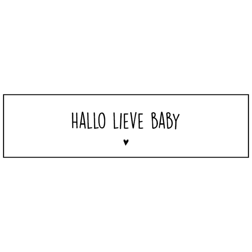 Sluitsticker - Hallo lieve baby 10x