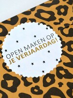Sluitsticker - Open maken op je verjaardag 10x