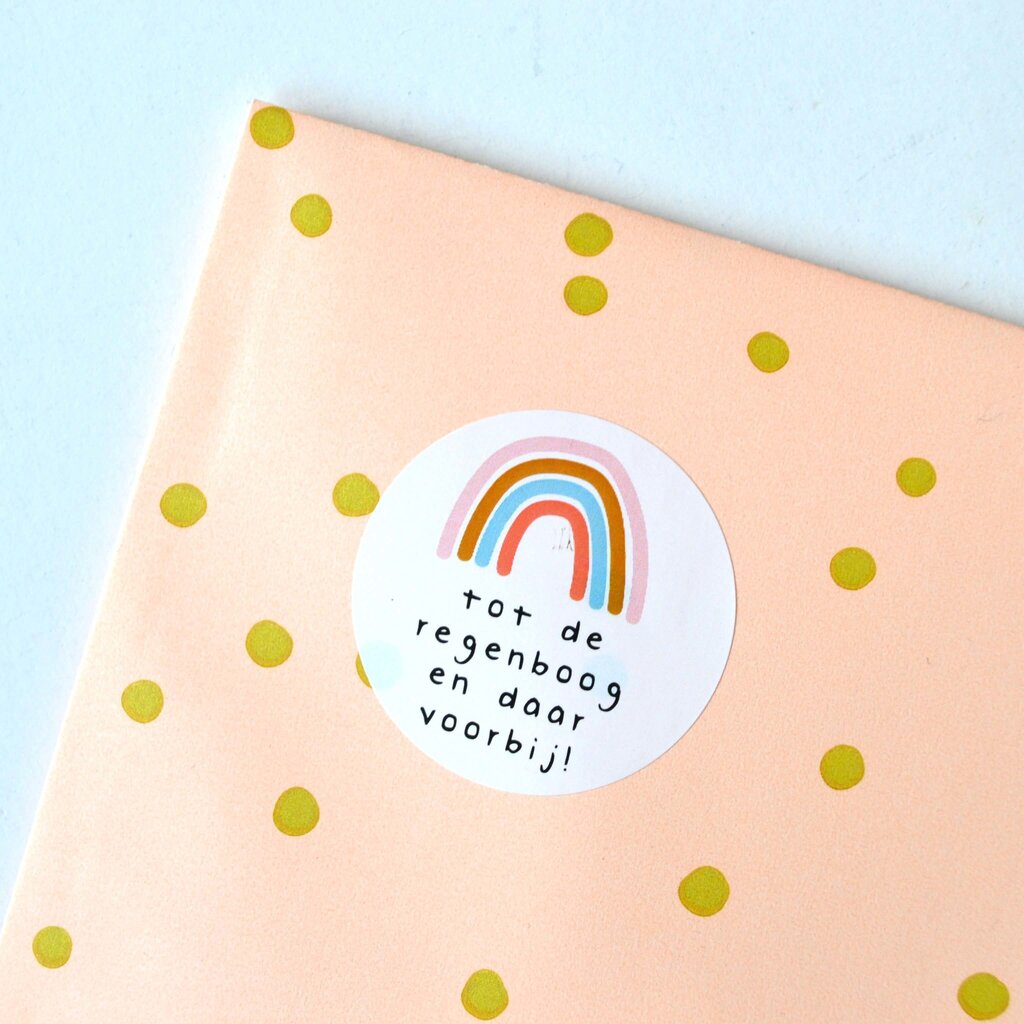 Sluitsticker - Tot de regenboog en daar voorbij! 10x