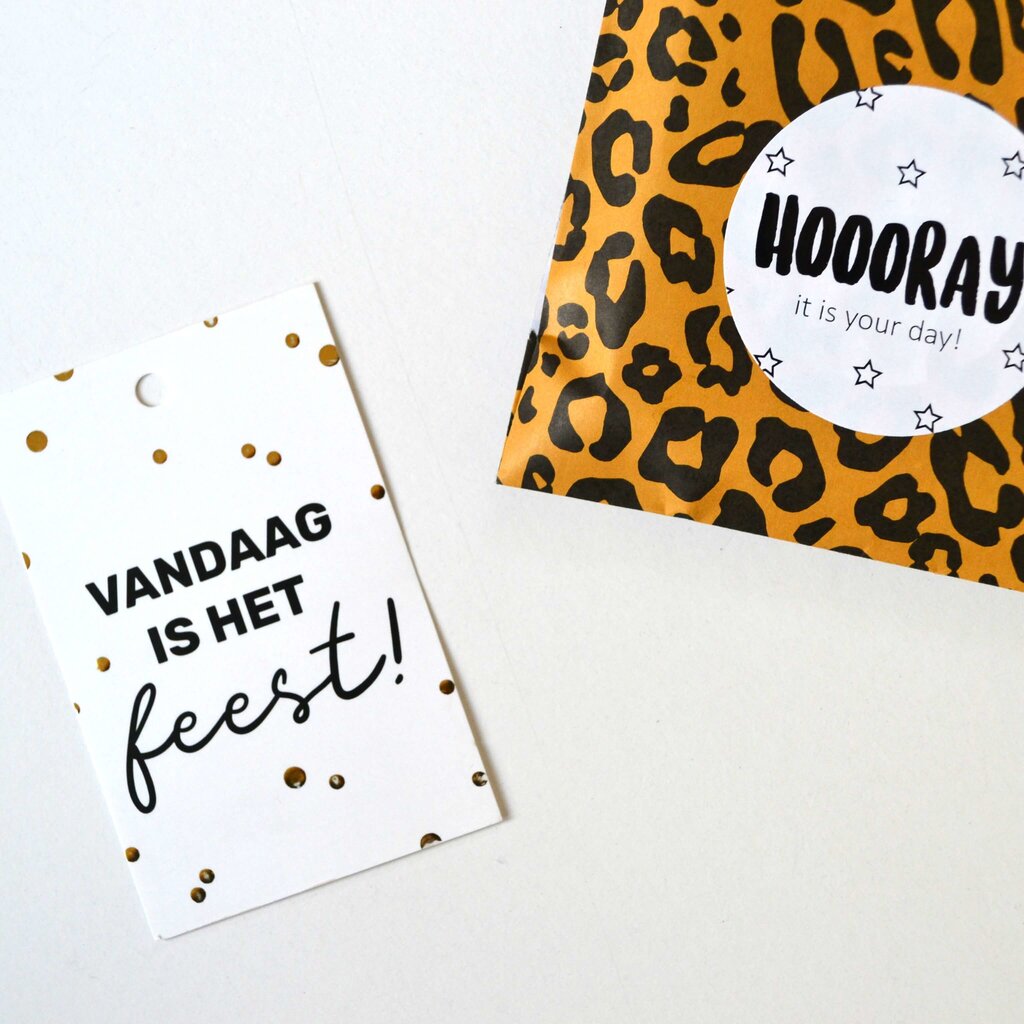 Sluitsticker - Hooooray it is your day! 10x