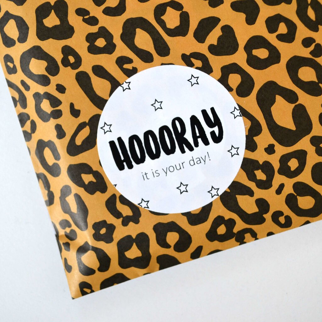 Sluitsticker - Hooooray it is your day! 10x