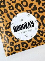 Sluitsticker - Hooooray it is your day! 10x