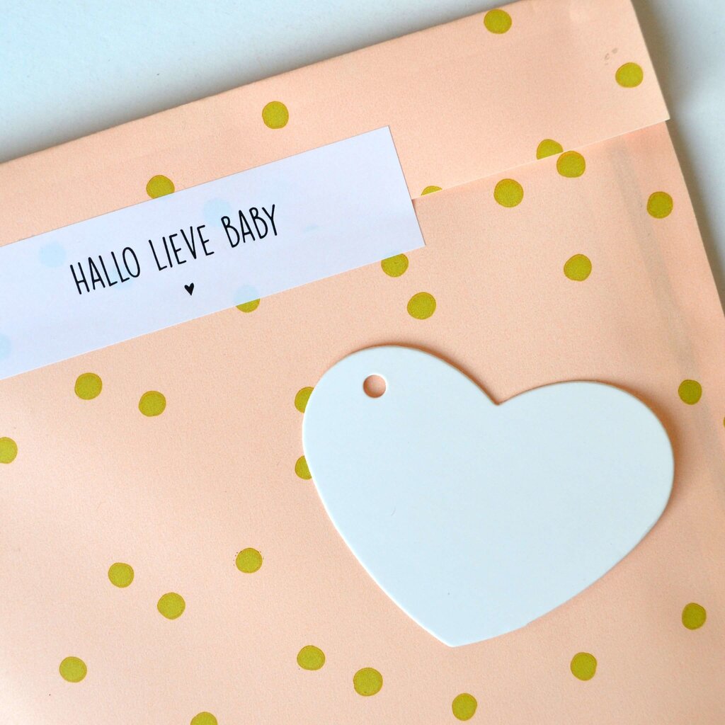 Sluitsticker - Hallo lieve baby 10x