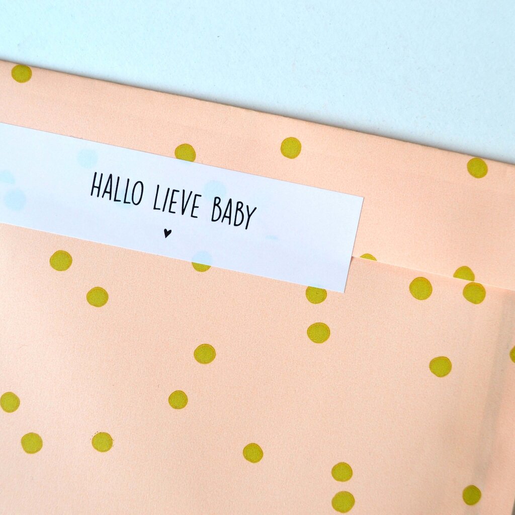 Sluitsticker - Hallo lieve baby 10x